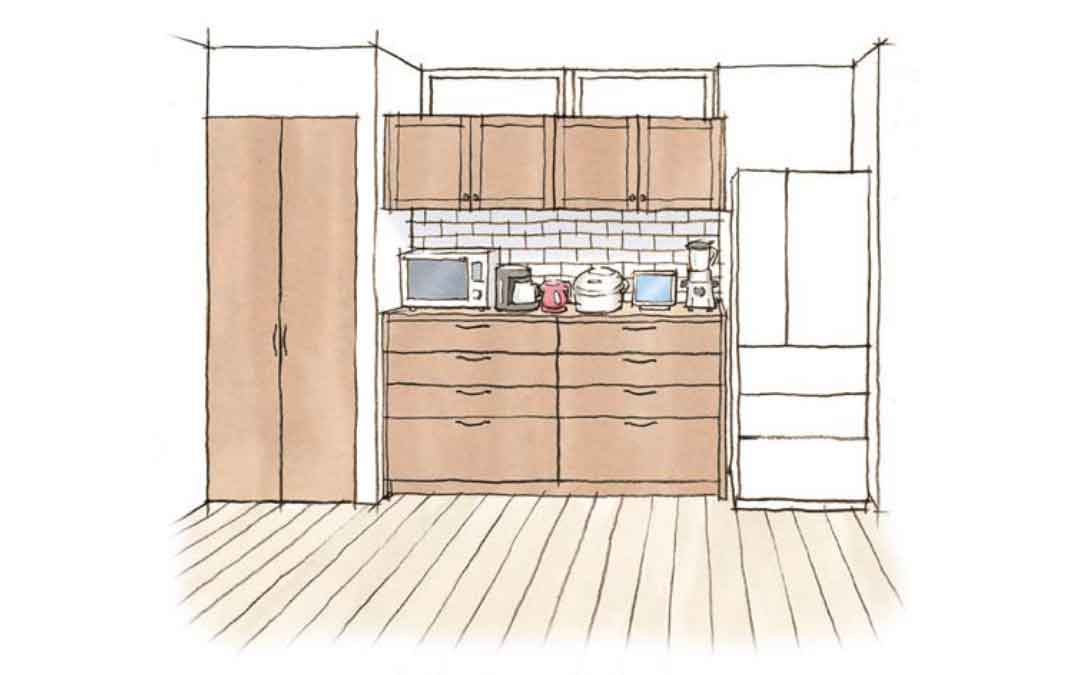 サマになる工夫で把握できる収納計画